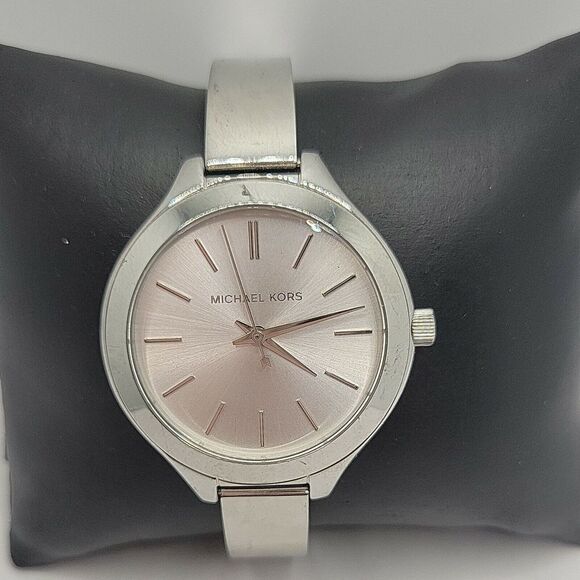 Michael Kors MK3454 Women Stainless Steel Analog Silver Dial Quartz Watch AM465 - Picture 2 of 11